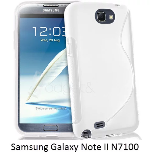  Gumijasti / gel etui S-Line za Samsung Galaxy Note II N7100 - beli