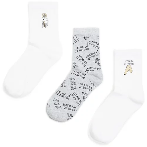 Cropp ženski 3-paket čarapa - Bijela  8945V-00X
