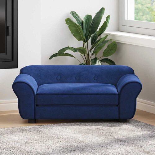SOFA za pse plava 72 x 45 x 30 cm pli&amp;scaron;ana Slike