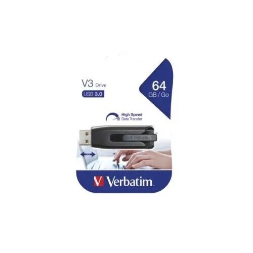  USB memorijski stik 3.2 Gen1 Verbatim 64GB, crni, pinstripe, Store'n'Go Cijene