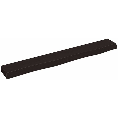  Zidna polica tamnosmeđa 80x10x4 cm od obrađene hrastovine Slike