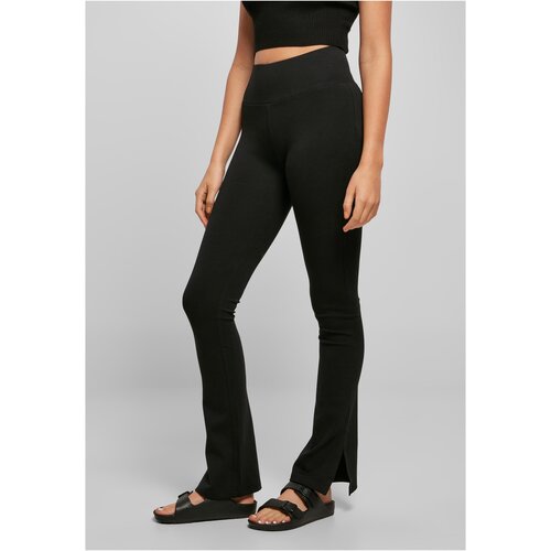 UC Ladies Women's high-waisted leggings with side slit black Cene