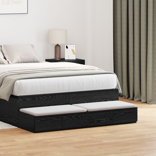 vidaXL Nočni predali Črni 120x36.5x16.5 cm Inženirski les Cene