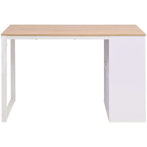 VidaXL pisaći stol 120 x 60 x 75 cm boja hrasta i bijela Slike