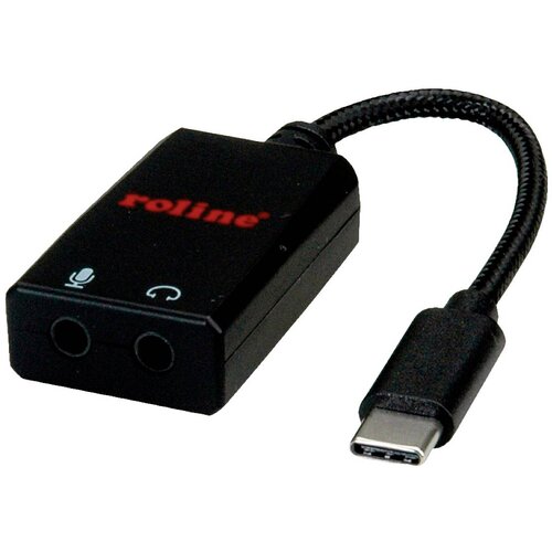 Roline adapter USB tip C - 2x 3\,5 mm audio\, ST/BU\, 0\,13 m USB 2.0 adapter 12.03.3209 0.13 m, (20428710) Cene