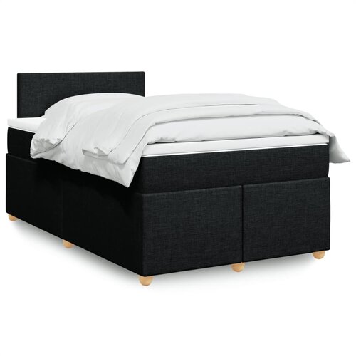  Krevet box spring s madracem crni 120 x 190 cm od tkanine Cijene