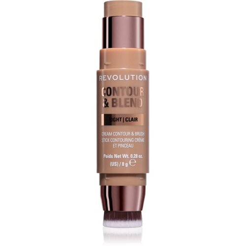 Revolution Contour &amp;amp; Blend Stick stick za konturiranje s kistom nijansa Light 8 g Slike