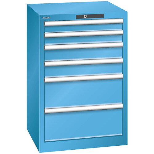LISTA Predalnik s 6 predali, ŠxGxV 564 x 572 x 850 mm, svetlo moder Cene
