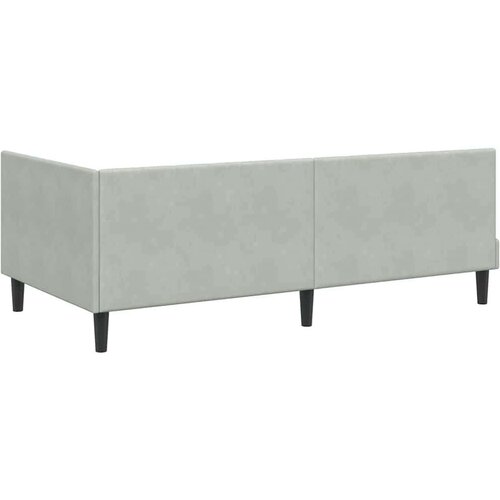 VidaXL Kutni okvir kreveta Svjetlosiva 100 x 200 cm Bar&amp;scaron;un Slike