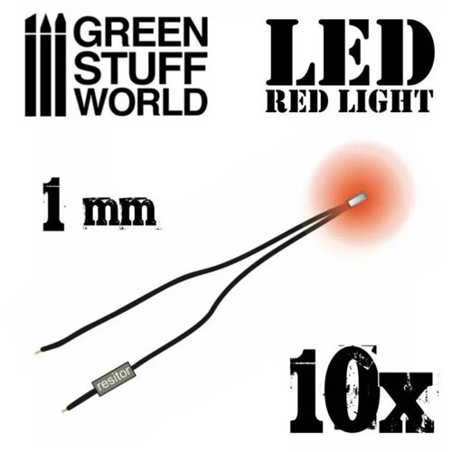 Green Stuff World micro leds - red - 1mm (0402 smd) Slike