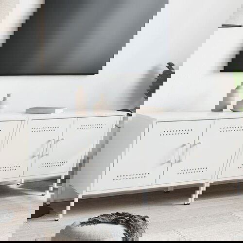 VidaXL TV omarica 2 kosa bela 68x39x50,5 cm jeklo Slike