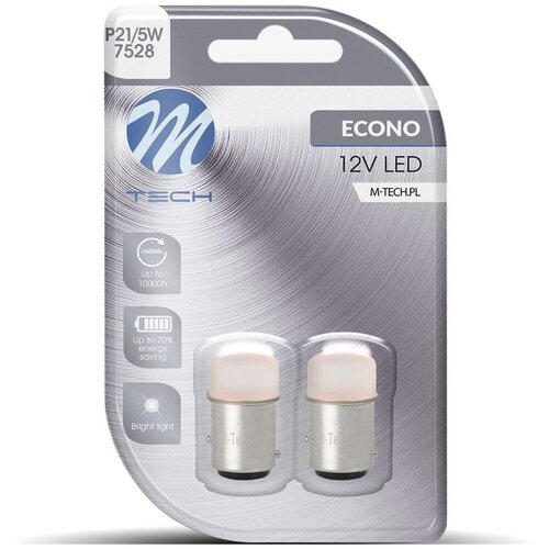 Mtech LED sijalica P21/5W BAY15D 9 x SMD3014, 12 V, 2 komada, Crvena Slike