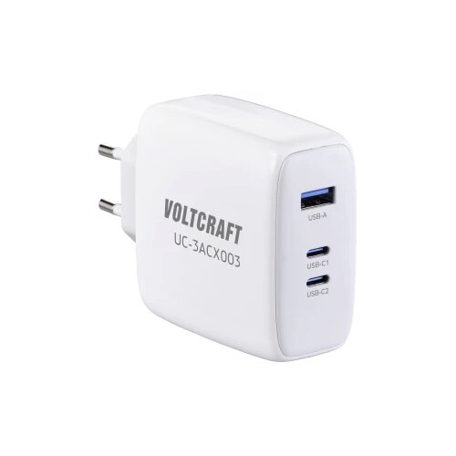 Voltcraft GaN VC-13079915 USB punjač unutrašnje područje Izlazna struja maks. 5 A 3 x USB-C®, USB-A USB power delivery (USB-PD) Cijene