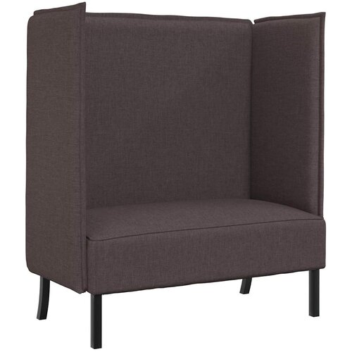 SOFA s visokim naslonom 101cm Tamno smeđa tkanina Slike