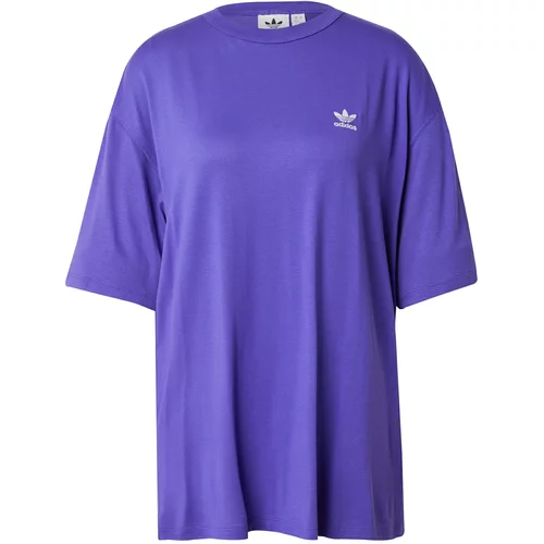 Adidas Široka majica 'TREFOIL' ljubičasto plava / bijela