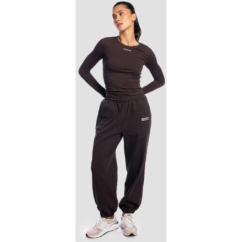 GymBeam ženska majica dugih rukava aura tee brown Slike