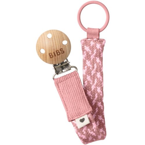 Bibs Paci Braid držalo za dudo Dusty Pink / Baby Pink 1 kos Cene