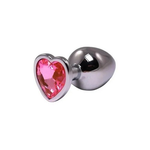 Metalni analni plug | Srce Pink veličina S Slike