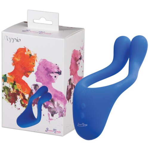 BeauMents Doppio - vibrator s 3 motora na baterije (plavi) Slike