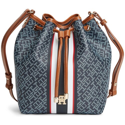 Tommy Hilfiger Ročne torbice Th Monoplay Bucket Stripe Le Modra Cene