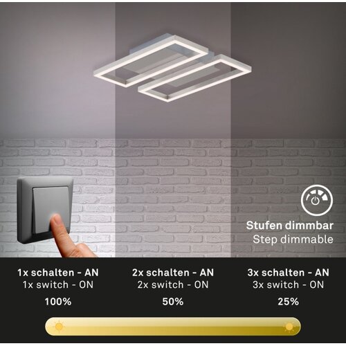 BRILONER 3107-012 - led prigu&amp;scaron;iva plafonsko svetlo frame 2xLED/7,25W/230V Slike
