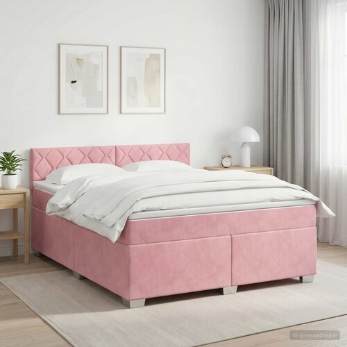  Boxspring krevet s madracem Ružičasta 160 x 200 cm Bar&scaron;un Cijene