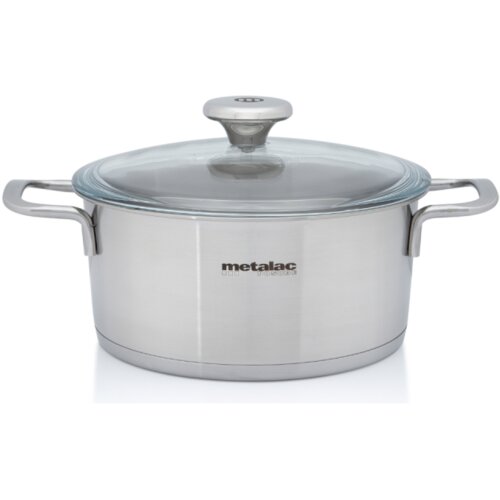 Metalac INOX POSUDA PLITKA SANTINO 20 CM/2,60 LIT BOROSILIKAT POKL. CrNi 18/10 Cene