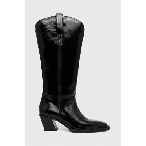 Vagabond Shoemakers Usnjeni elegantni škornji ALINA ženski, črna barva, 5321.060.20