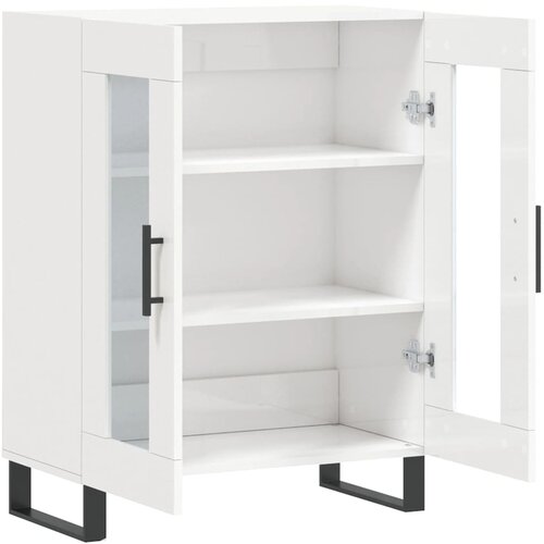  Komoda sjajna bijela 69,5x34x90 cm od konstruiranog drva Slike