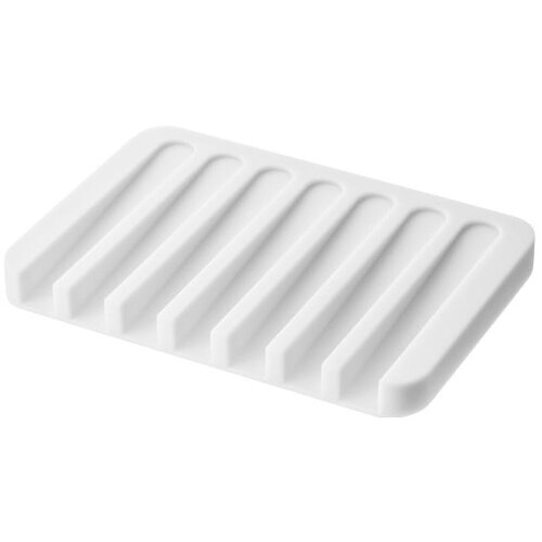 YAMAZAKI Bel podstavek za milo Flow Soap Mat Slike