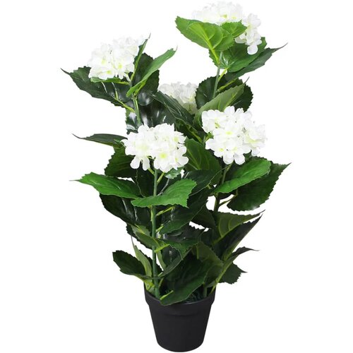 vidaXL Umetna rastlina hortenzija v loncu 60 cm bela Cene