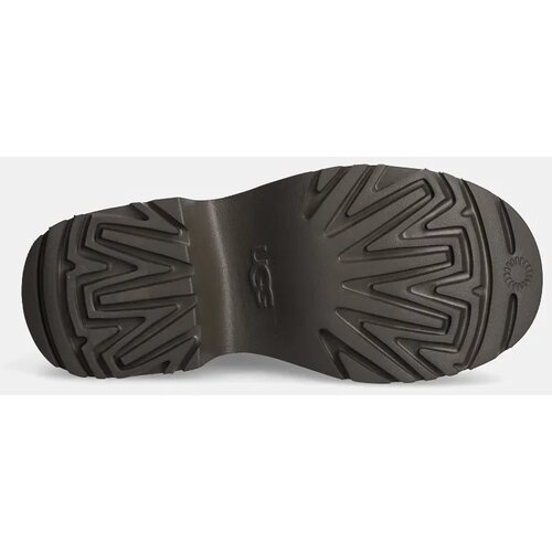 Ugg Gležnječe od bru&amp;scaron;ene kože Classic Ultra Mini New Heights za žene, boja: smeđa, s debelom potpeticom, s toplom podstavom, 1158311-HCK Slike