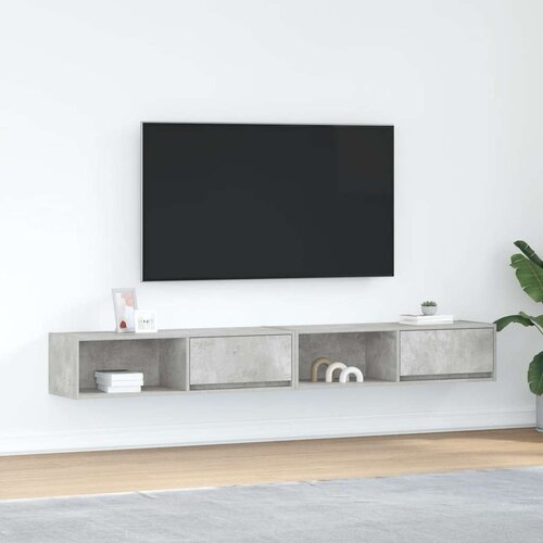 vidaXL TV omarica 2 kosa betonsko siva 100x31x25,5 cm inženirski les Cene