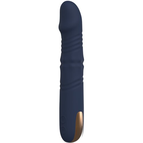 DREAMTOYS Goddess - potisni vibrator z vrtljivimi perlicami (temno moder) Slike