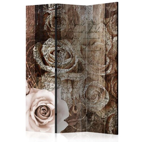  Paravan u 3 dijela - Old Wood &amp;amp;amp Roses [Room Dividers] 135x172 Slike