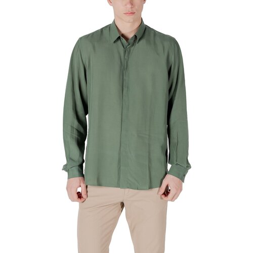 Antony Morato Srajce z dolgimi rokavi SMIRNE REGULAR FIT MMSL00757-FA400094 Zelena Cene
