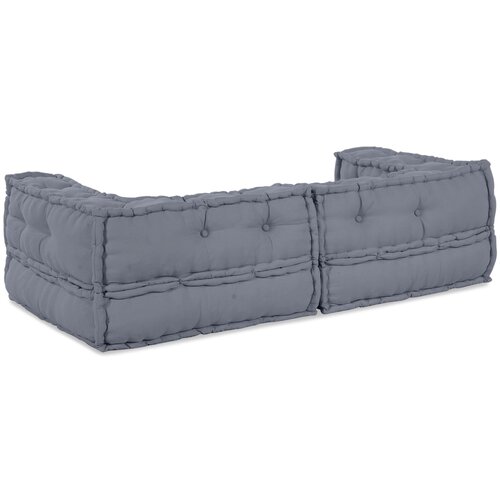 VidaXL Puf Sivi Tkanina (100% pamuk) 140 x 70 x 36 cm Puf Moderni Slike