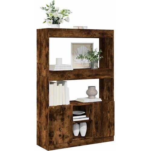  Visoka komoda boja hrasta 92x33x140 cm od konstruiranog drva Slike