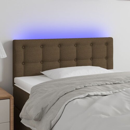  LED uzglavlje tamnosmeđe 80 x 5 x 78/88 cm od tkanine Cijene