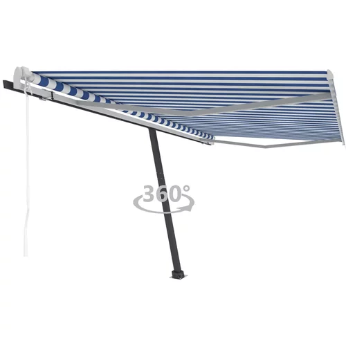 vidaXL samostojeća automatska tenda 400 x 300 cm plavo-bijela