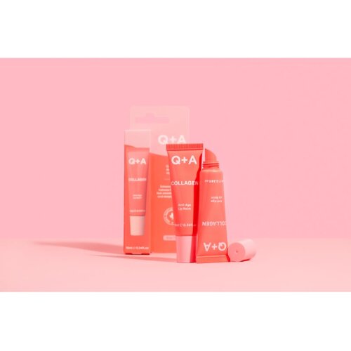 Q+A Collagen tonirani balzam za ustnice z vlažilnim učinkom 10 ml Slike