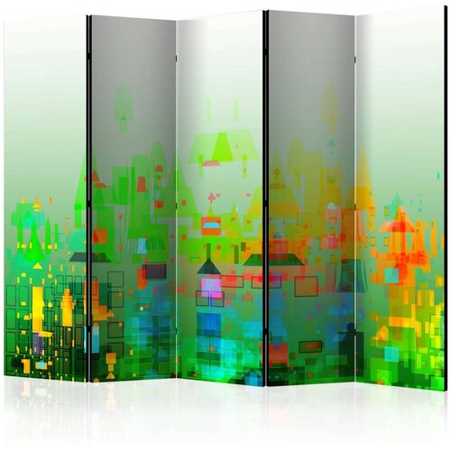  Paravan u 5 dijelova - Abstract City II [Room Dividers] 225x172 Slike