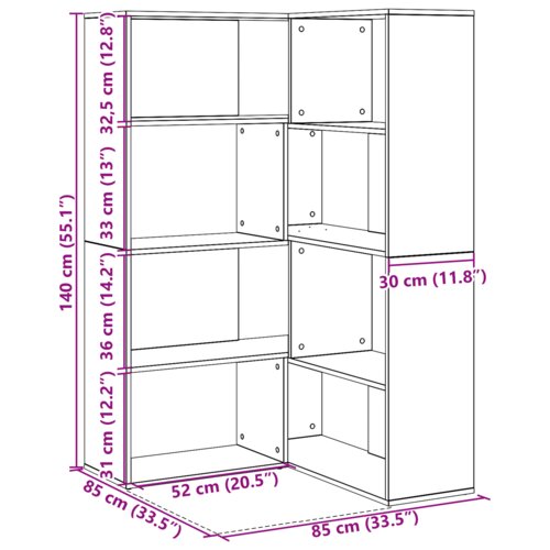  2 pcs Crni hrast 85 x 85 x 140 cm Konstruirano drvo Slike
