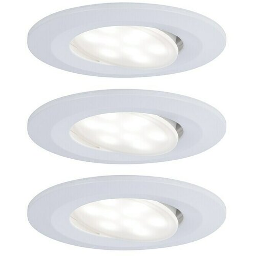 PAULMANN Set ugradbenih LED svjetiljki (6 W, Bijele boje, 3 Kom., Topla bijela) Slike