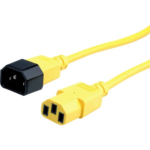 Roline Priključni kabel za aparate \, IEC 320 C14 - C13\, rumen\, 0\,8 m 19.08.1526 tok priklučni konektor rumena 0.80 m, (20414749) Cene