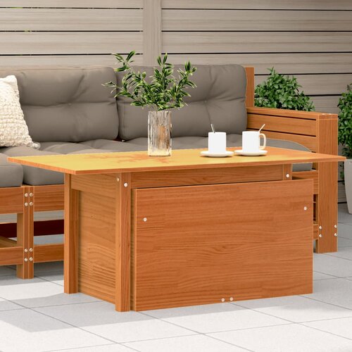 vidaXL Vrtna miza voščeno rjava 100x50x75 cm trdna borovina Cene
