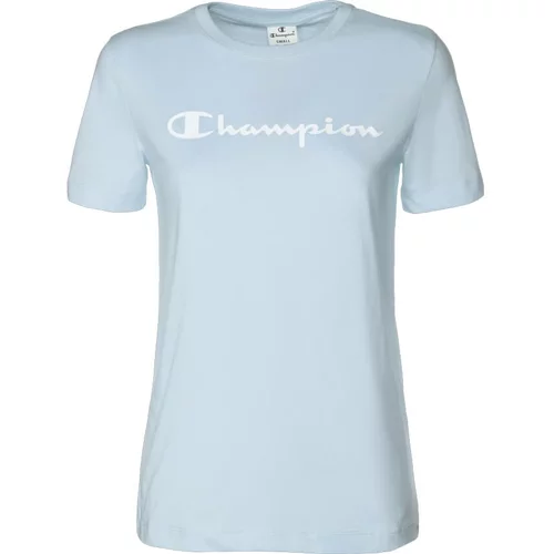 Champion Ženska majica Crewneck T-Shirt Svetlo modra