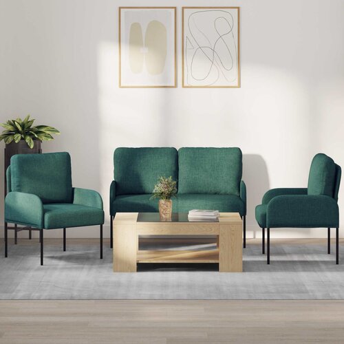  Setovi sofa 3 pcs Tamnozelena 115 x 56 x 80 cm &Scaron;perploča Cijene