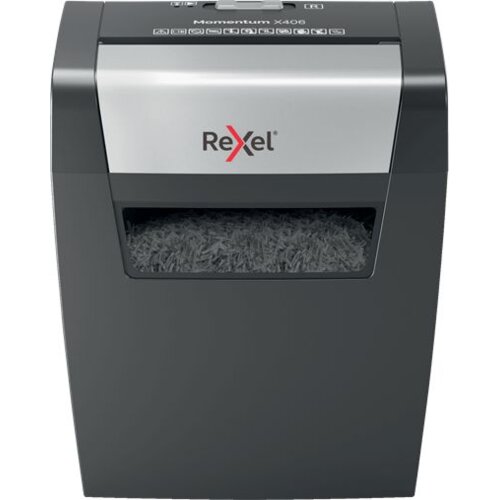 Rexel X308 naprava za drobljenje papirja Uničenje drobljenje 22 cm Črna, Srebro Slike