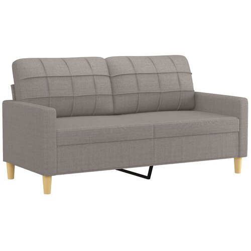  3-dijelni set sofa s jastucima smeđesivi od tkanine Slike